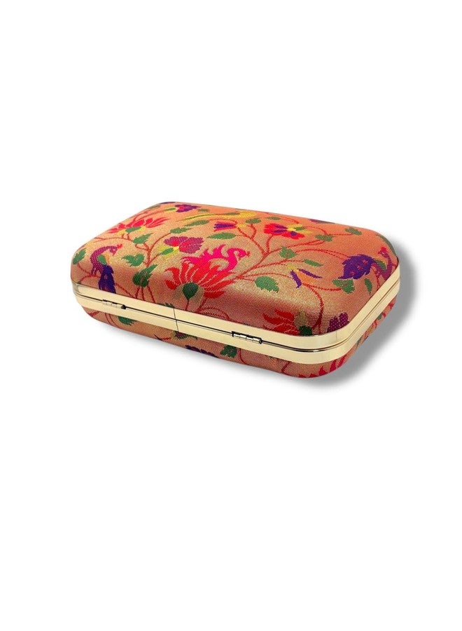 Firstdemand Traditional Handicraft Paithani Clutch Purse for Women, Elegant Design Sling Bag for Bridal, Party, Wedding Indian Ethnic Handbag - Image 2
